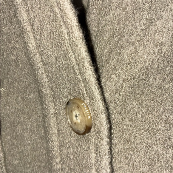 Wilfred Free Aritzia The Ganna Quilted Wool Shirt Jacket Shacket Brown XS - Picture 8 of 11